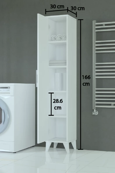 Mobilique  Aden Çok Amaçlı Dolap Beyaz - 4