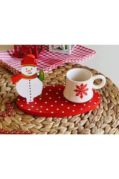 Sevgililer Günü Özel Kardan Adam Fincan Ve Mum Seti - Resim 7