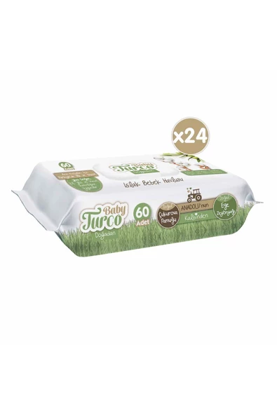 Baby Turco Doğadan 60 Yaprak 24'lü Paket Islak Mendil - 2