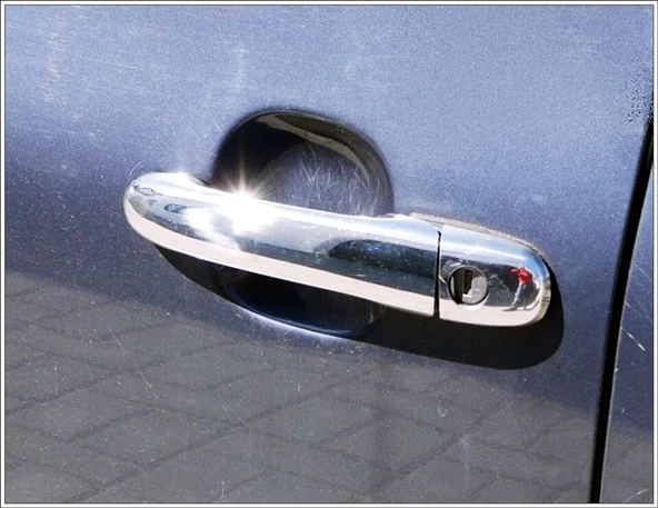 Seat Ibiza Krom Kapı Kolu 4 Kapı 1993-2002 (ÇİFT DELİKLİ) Paslanmaz Çelik - Resim 4