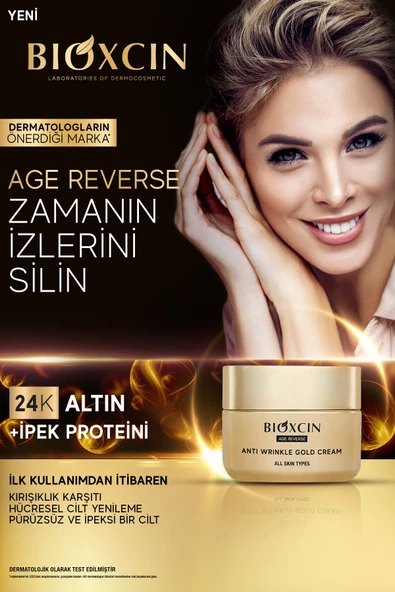 Bioxcin Age Reverse Kırışıklık Karşıtı Altın Krem 24K Altın İpek Proteini 50 ml - 3