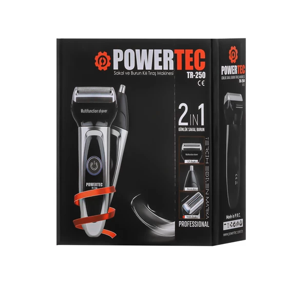 Powertec TR-250 Günlük Sakal Tıraş Makinesi +Kulak-Burun Başlığı - 5