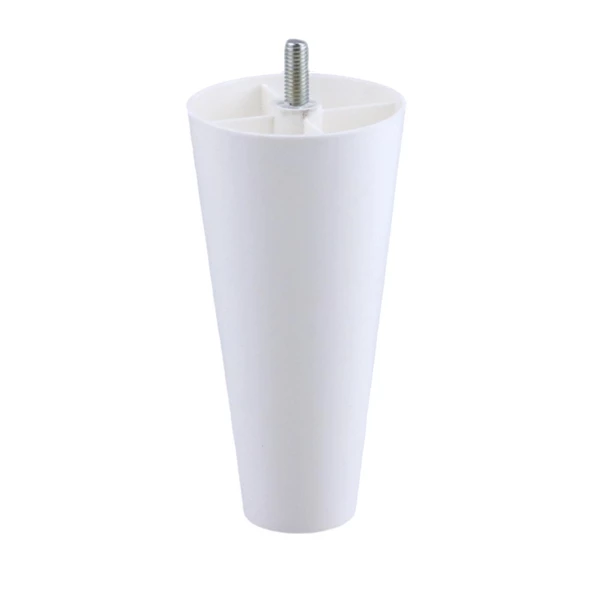 4 Adet Plastik Ayak 14 cm Mobilya Sehpa Kanepe Ünitesi Koltuk Ayağı Baza Ayakları Beyaz Aparat Dahil - Resim 8