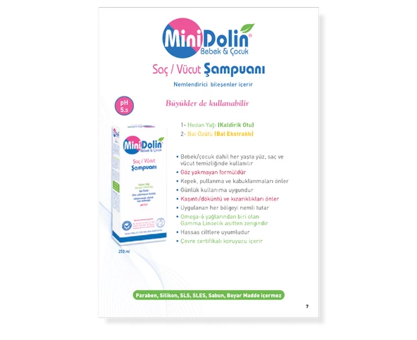 Minidolin Bebek Saç ve Vücut Şampuanı 250 ml - 2