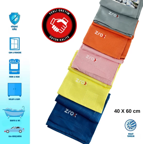 3'lü Mikrofiber Sihirli Ingiliz Temizlik Bezi,Cam, Araba, Mutfak, Fiber Temizleme Bezi 40x60 Cm - 4