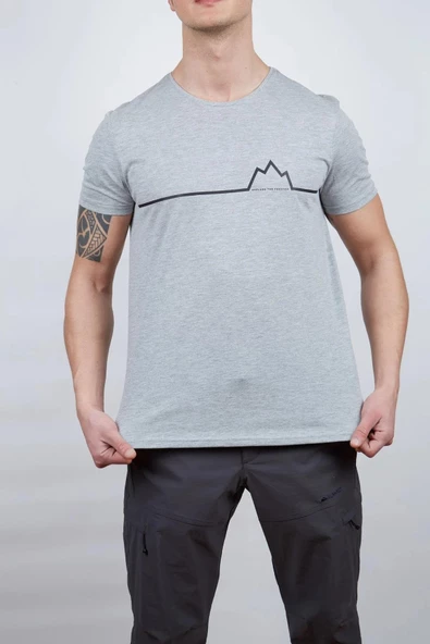 Alpinist Nordic Erkek T-Shirt Gri Beden L
