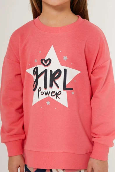 Rolypoly Kız Çocuk Garson Pembe Eşofman Takımı 3278 ürün görseli 1