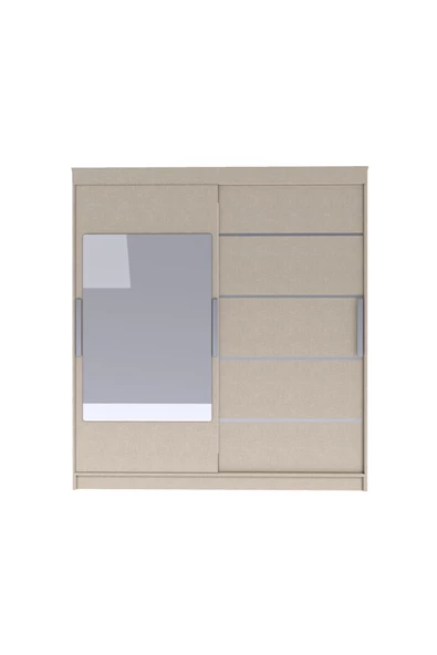 yılwood Sürgülü Gardırop 200/210 Cm (KOTON VİZON) - 4