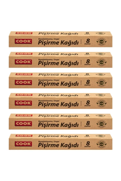 COOK Doğal Pişirme kağıdı 37x8mt 6 Lı Set