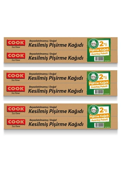 COOK Doğal Pişirme Kağıdı 16*2'li (3 Çift)