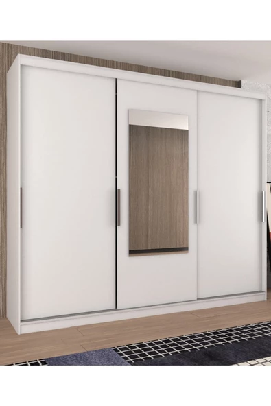 yılwood Sürgülü Gardırop Boydan Kapaklı 240/245 Cm Çıtasız Dolap - 2