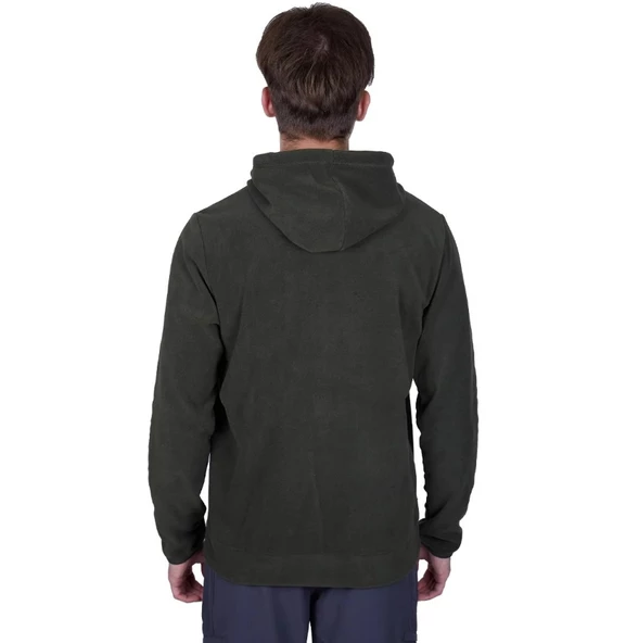 Alpinist Cliff Erkek Kapşonlu Polar M Beden Haki - 2