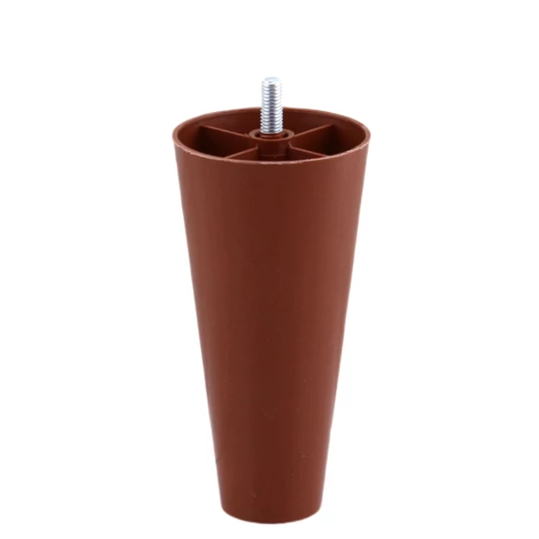 4 Adet Düz Plastik Ayak 14 cm Mobilya Sehpa Kanepe Tv Ünitesi Koltuk Ayağı Baza Ayakları Kahverengi - Resim 6