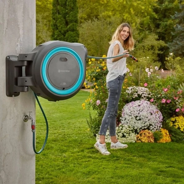 Gardena 18640-20 Akülü Duvara Monte Hortum Kutusu Powerroll Xl Seti 35 M - 5