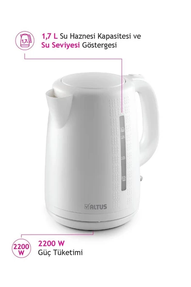ALTUS 729 PLASTİK SU ISITICISI KETTLE - 4