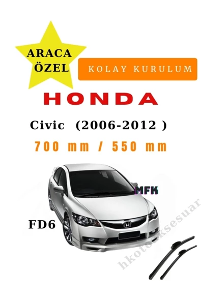 Mfk Honda Civic  (2006-2012 FD6) Araca Özel Sİlecek