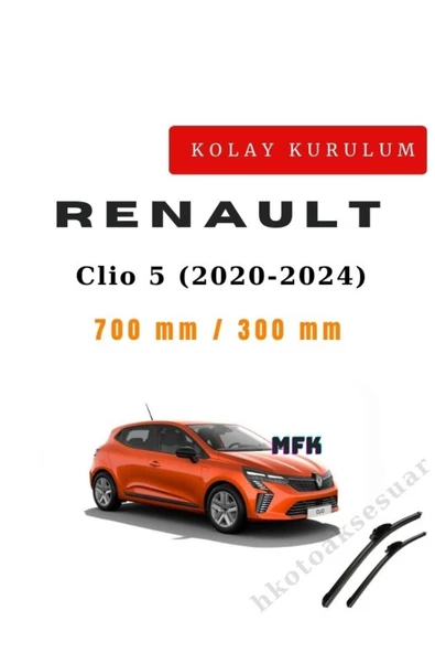 Mfk Renault Clio 5 (2020-2024) Araca Özel Silecek Ön İki