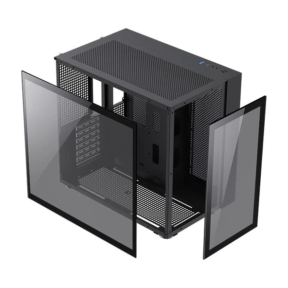 SNT WARZONE II Midi Tower 7x120 Mm. Argb Uzaktan Kumanda Atx Siyah Gaming Kasa - 9