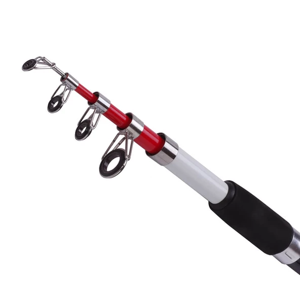Albastar White Craft 210 cm 50-100g Atarlı Fiber Teleskopik Olta Kamışı - 3