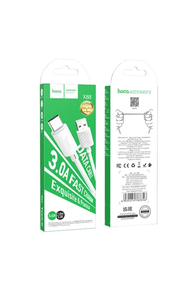 Hoco X88 Gratified Uyumlu Hızlı Şarj Kablosu - Usb To Type-c - Product - 6
