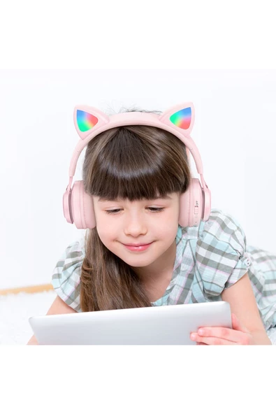 Hoco W39 Çocuklar için Kedi Kulağı Kablosuz Kulaklık Premium Product - 5