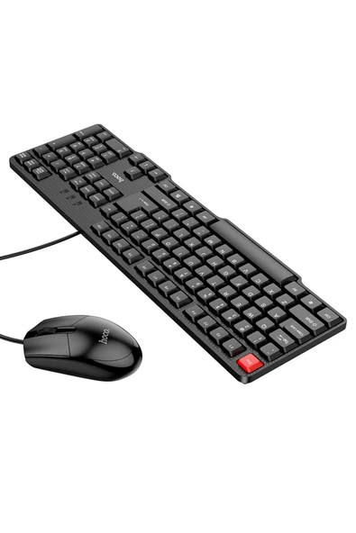 Hoco GM16 Kablolu Klavye ve Mouse Set Türkçe Siyah - Premium Product - 8