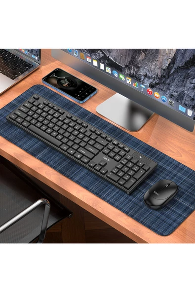 Hoco GM17 Business Kablosuz Klavye ve Mouse Seti - Türkçe Q - Siyah - Premium Product - 7