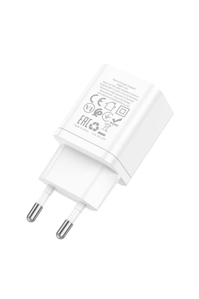 Hoco N25 Maker Hızlı Şarj Adaptörü Çift Girişli Beyaz - Premium Product - 3