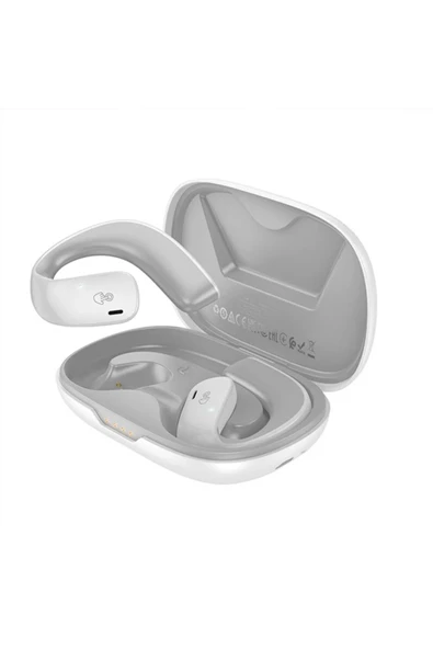Hoco EQ4 TWS Fully Open Kablosuz Bluetooth 5.3 Açık Kulaklık BEYAZ - 4