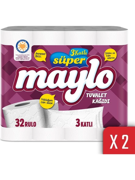 Maylo 3 Katlı 64'lü Tuvalet Kağıdı