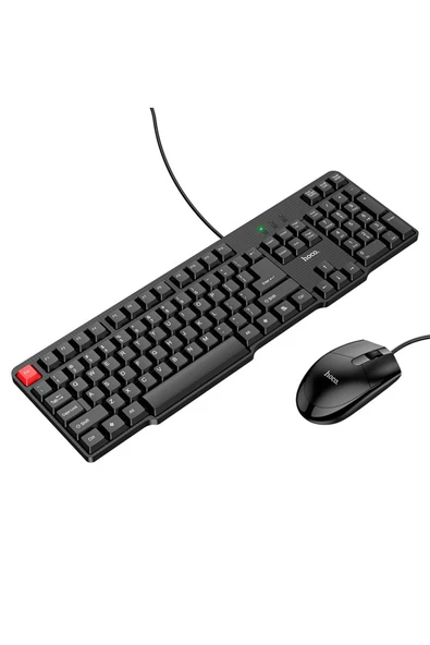Hoco GM16 Kablolu Klavye ve Mouse Set Türkçe Siyah - Premium Product - 2