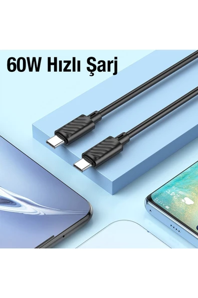 Hoco X88 60w Type-c To Type-c Ultra Hızlı Data Ve Şarj Kablosu 1mt - 5