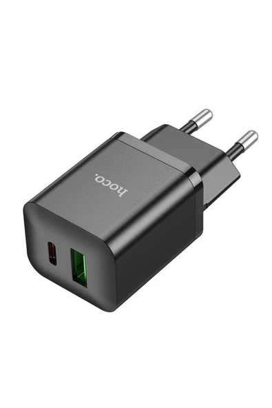Hoco N28 Founder, tek Type-C 20W ve tek USB-A 18W Portlu Şarj Adaptörü - Premium Product - 3