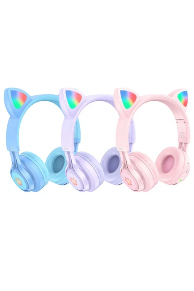 Hoco W39 Çocuklar için Kedi Kulağı Kablosuz Kulaklık - Premium Product - 3