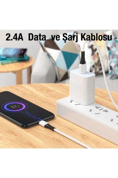 HOCO X82 iPhone Lightning to USB 2.4A Silikon Data ve Şarj Kablosu - 4