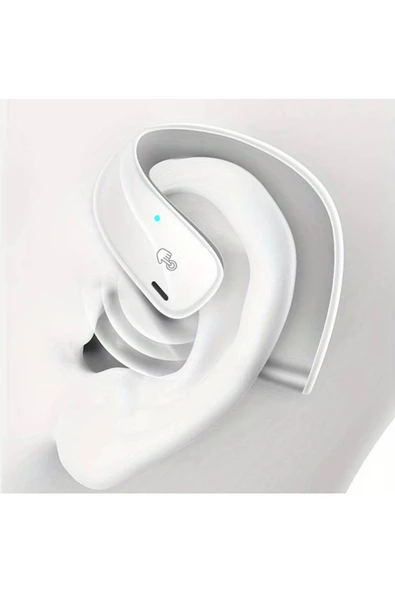 Hoco EQ4 TWS Fully Open Kablosuz Bluetooth 5.3 Açık Kulaklık BEYAZ - 6