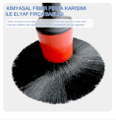 Araç içi Konsol, Havalandırma, Jant, Klima, Ön Izgara, Klavye Vb. Detaylı Temizlik 5 Li Fırça Seti - 3