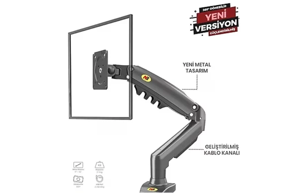 North Bayou Vontech NB F80 17-30 inç LCD/LED Kol Amortisörlü Vesa Monitör Standı - 2