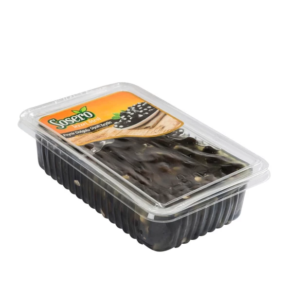 Peynir Dolgulu Siyah Zeytin 1250 gr Tabak