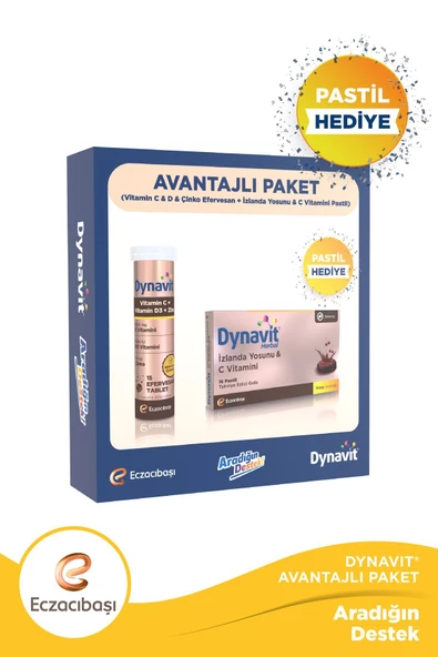 Dynavit Vitamin C & D & Çinko & Herbal İzlanda Yosunu Avantajlı Paket