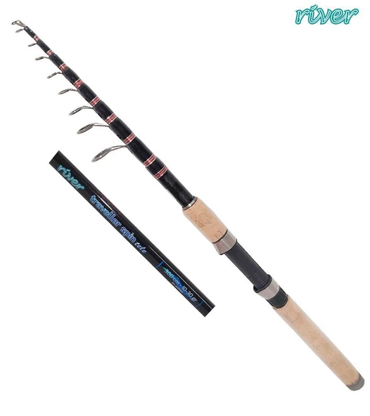 River Traveller Spin 300 cm 10-30g Atarlı Karbon Spin Olta Kamışı - Resim 2