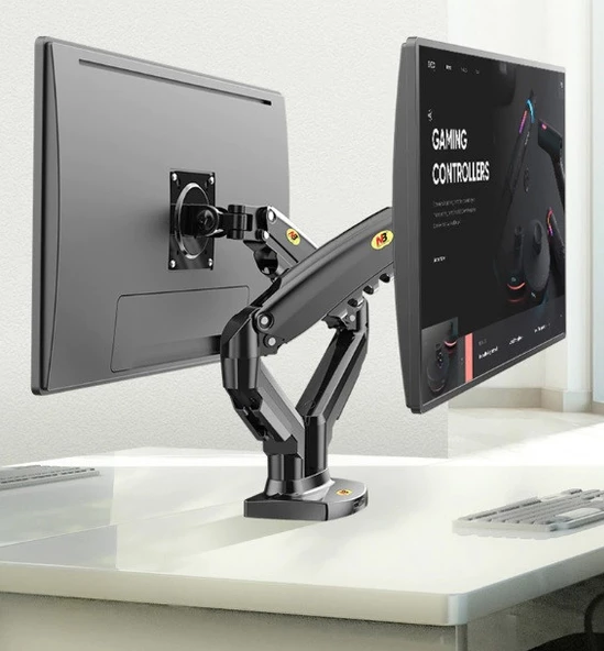 North Bayou Vontech NB F160 17-27 inç LCD/LED Çift Kol Amortisörlü Vesa Monitör Standı - 2