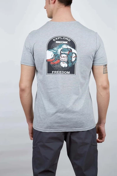 Alpinist Nordic Erkek T-Shirt Gri Beden 2XL - 3