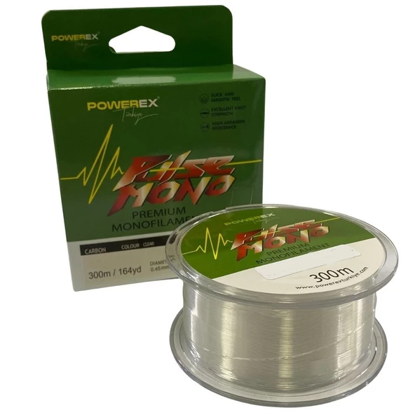 Powerex Pulse 300 m. 0,40 mm. 10,04 kg. Çekerli Carbon Monofilament Misina - 2