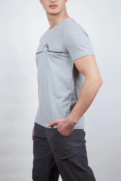 Alpinist Nordic Erkek T-Shirt Gri Beden 2XL - 2