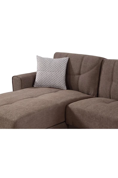 nikshop Mons Yataklı Köşe Koltuk Takımı - Kahve - 2