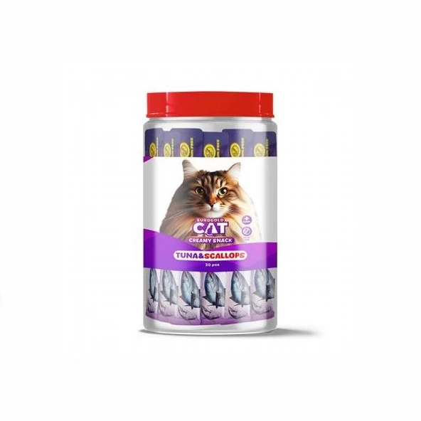 EuroGold Cat Sıvı Kedi Ödülü Ton - Deniz Tarağı 30x15Gr - 2