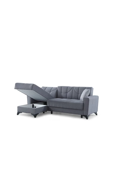 nikshop Mons Yataklı Köşe Koltuk Takımı - Gri - 4