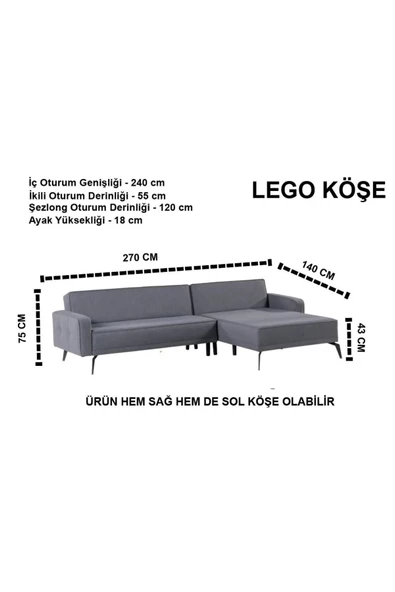 nikshop eymense köşe koltuk takımı - 6