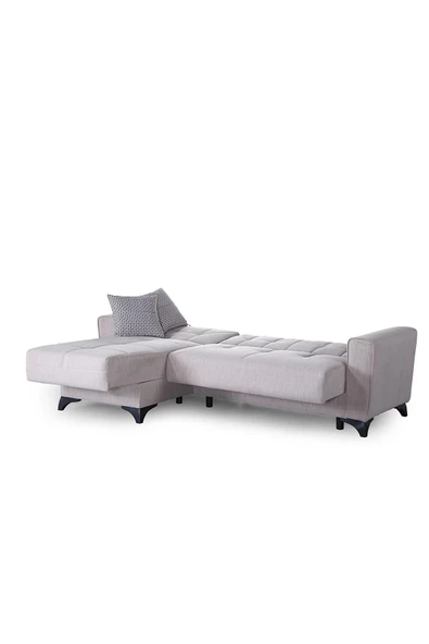 nikshop Mons Yataklı Köşe Koltuk Takımı - Krem - 6